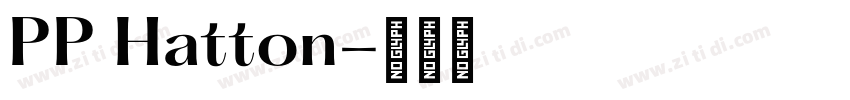 PP Hatton字体转换